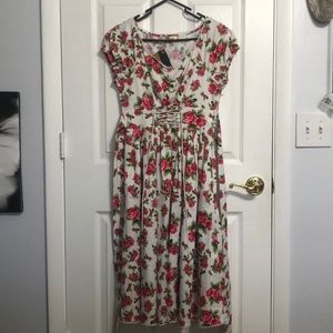 Rose floral dress